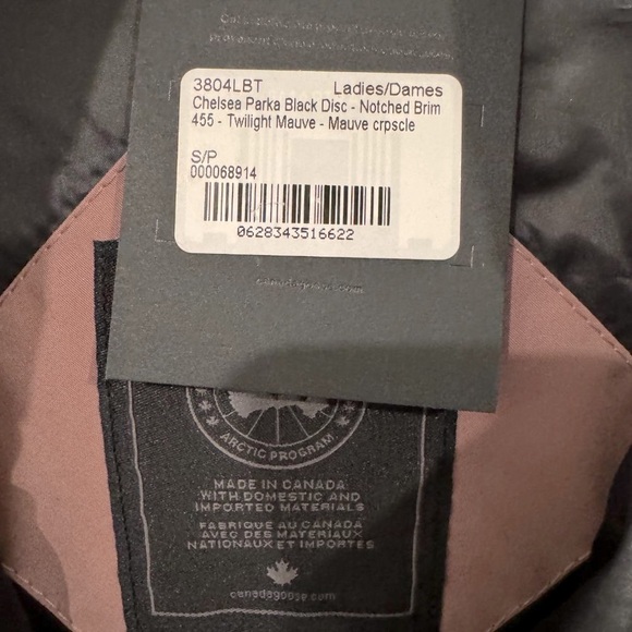 NWT Canada Goose Chelsea Parka  Size S   Twilight Mauve - Picture 4 of 6